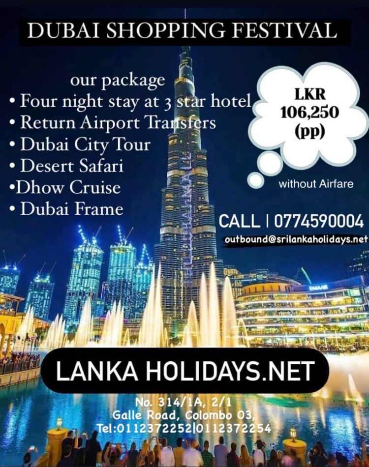 lanka holidays special deals on dubai tour with best packages